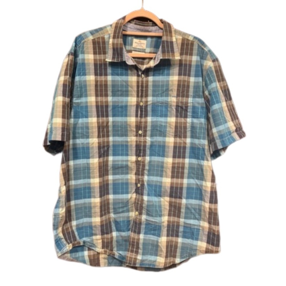 Tommy Bahama Jeans Island crafter Islanr Modern fit plaid  Size XL. E4
